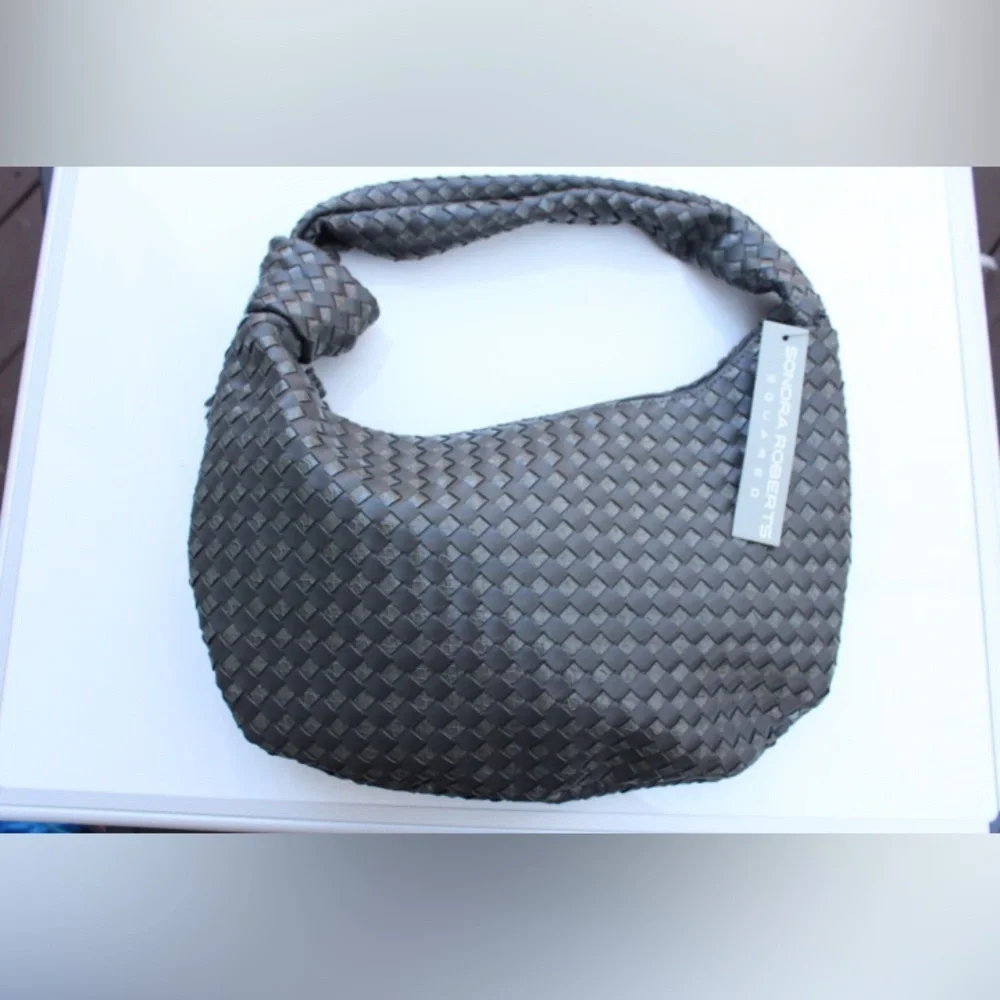 NWT Sandra Roberts woven hobo bag